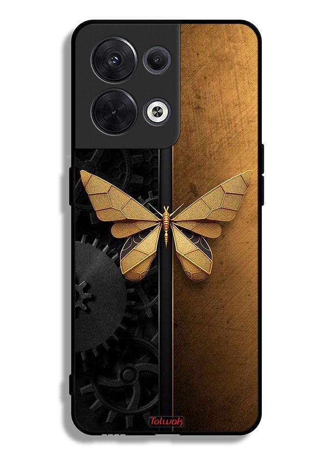 Tolwak غطاء حماية من أوبو رينو8 5G بتصميم فراشة فولاذية - Image 2