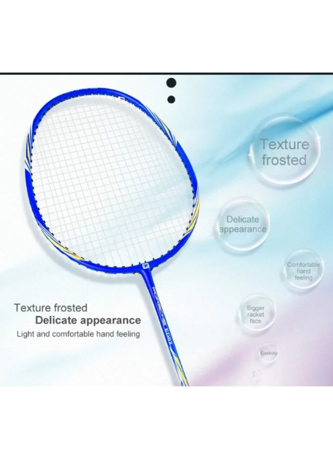 Whizz Ed02 2 Pcs Badminton Racket Set For Family Game, School Sports, Lightweight With Full Cover For Indoor And Outdoor Play, Beginners Level, Blue - Image 5