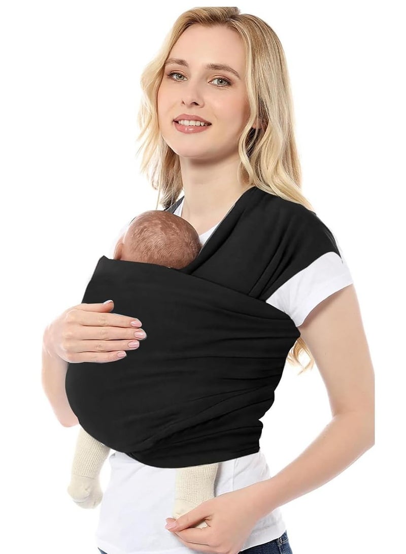 Yoawllty Adjustable Baby Carrier, Baby Wrap Easy to Wear, Lightweight and Softness, Hands Free Infant Carrier for Newborn to Toddler(Black) - Image 1