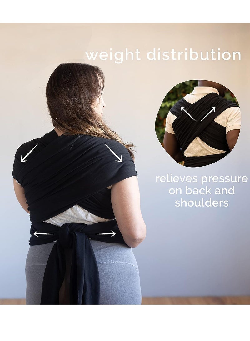 Yoawllty Adjustable Baby Carrier, Baby Wrap Easy to Wear, Lightweight and Softness, Hands Free Infant Carrier for Newborn to Toddler(Black) - Image 2