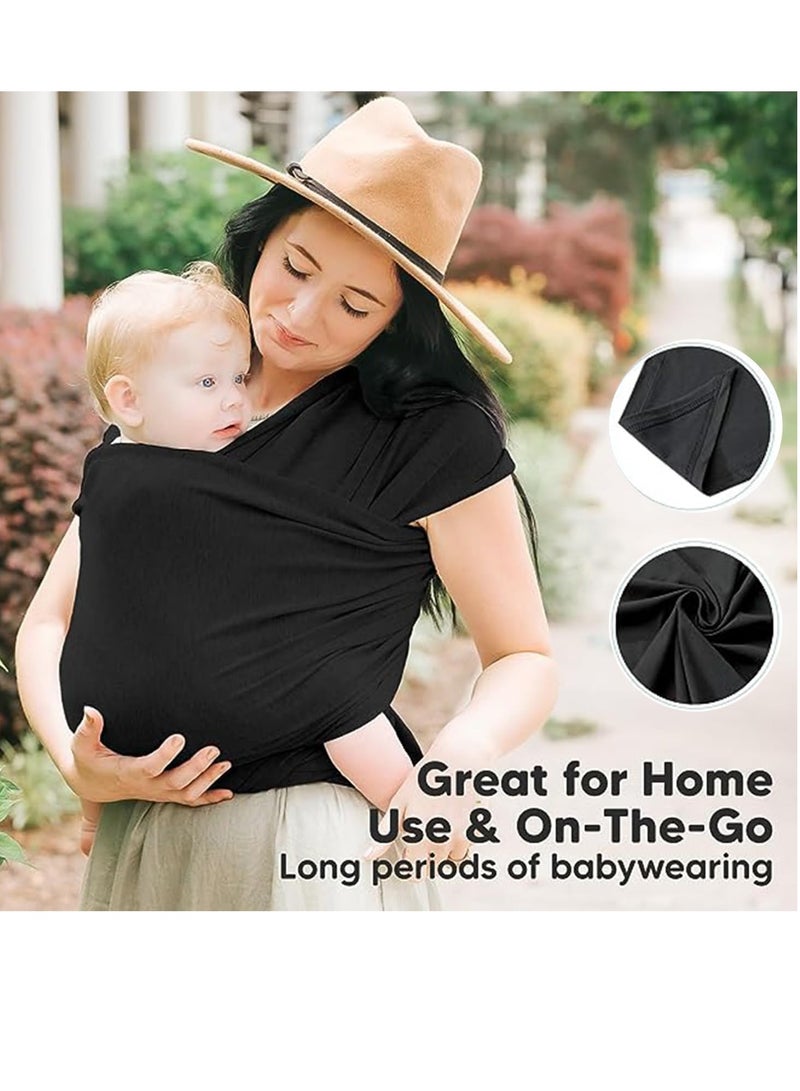 Yoawllty Adjustable Baby Carrier, Baby Wrap Easy to Wear, Lightweight and Softness, Hands Free Infant Carrier for Newborn to Toddler(Black) - Image 5