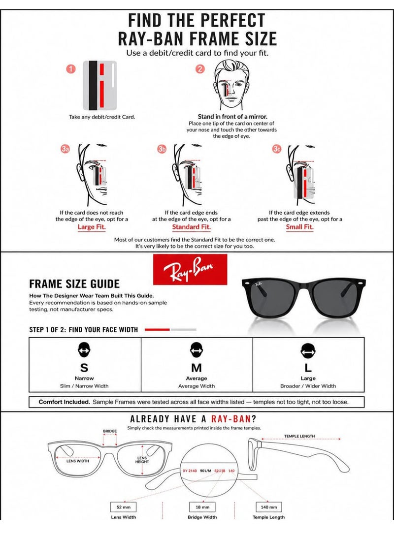 Ray-Ban Unisex Marshal Hexagon Sunglasses - RB3648 002/71 - Lens Size: 54 mm - Black - Image 5