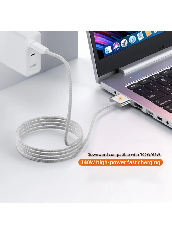 شابية محول شاحن كابل USB Type C بطول 2 متر إلى كابل Magsafe المغناطيسي من الجيل الثالث لجهاز MacBook Pro Air 14 16 M2 كابل شحن سريع بقوة 140 وات - Image 2