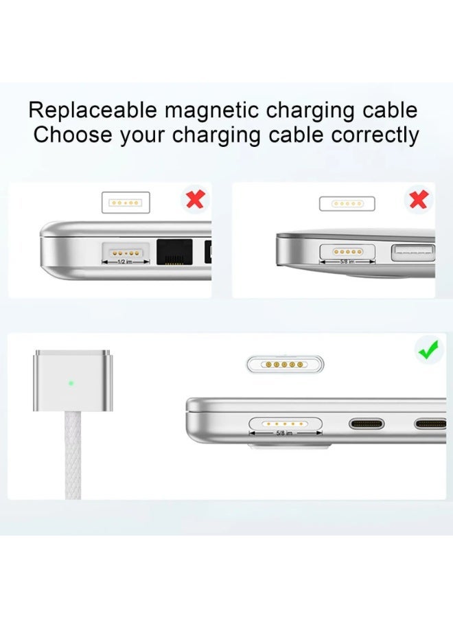 شابية محول شاحن كابل USB Type C بطول 2 متر إلى كابل Magsafe المغناطيسي من الجيل الثالث لجهاز MacBook Pro Air 14 16 M2 كابل شحن سريع بقوة 140 وات - Image 5