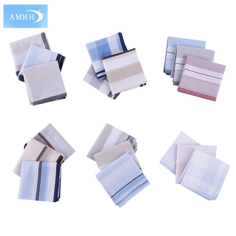 40Cm Cotton Men'S Business Handkerchief Classic Satin Handkerchief Pocket Towel Hand Towel Square Towel Pure Cotton Diy - Image 2