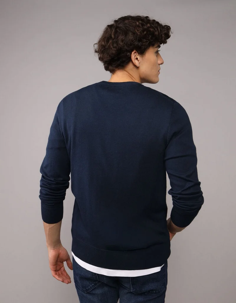 American Eagle  AE Waffle Crew Neck Sweater for Men | Best Price UAE