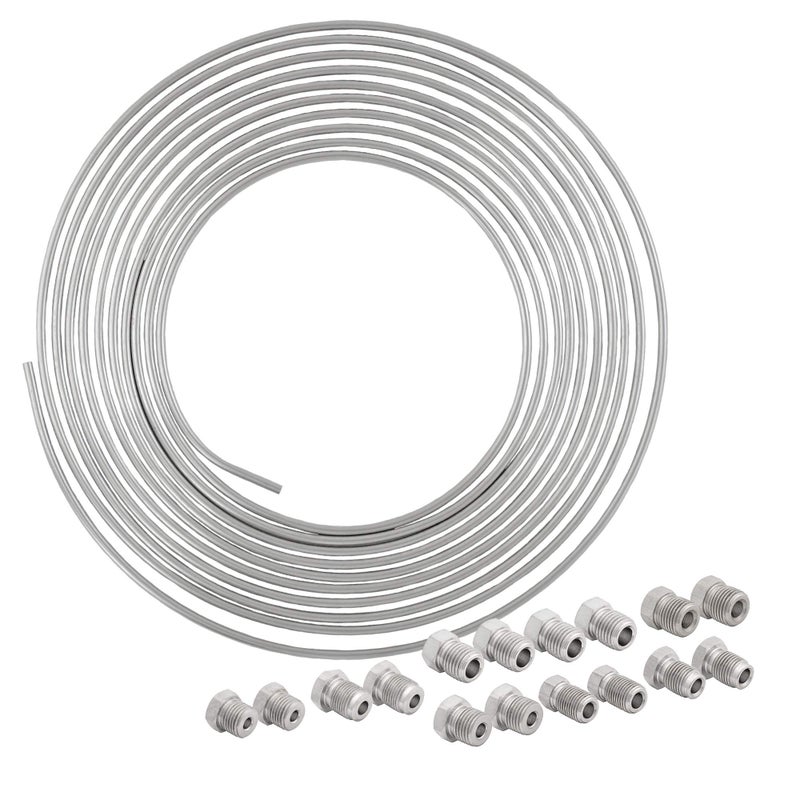 4LifetimeLines 316 Brake Line Kit Stainless Steel Brake Line Flexible Brake Line Tubing CorrosionResistant Durable Replacement for Automotive Repairs