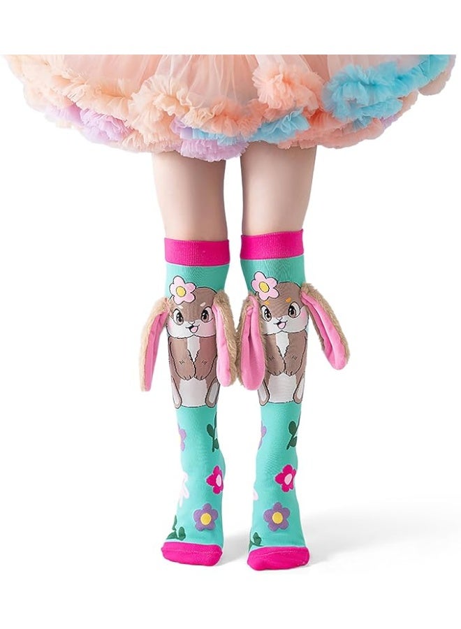 FengSVMA Crazy Socks for Kids - Cute Knee High Silly Socks Funny Style Colorful Cute Animal Knee High Socks for 3-12 Years Kids - Image 4