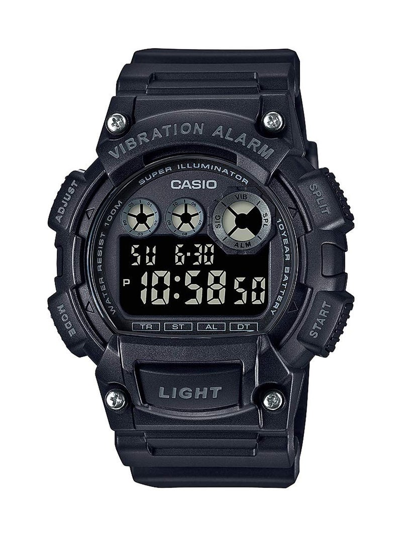 Casio Vibration Alarm Super Illuminator Stop Watch W735H-1BV - Image 1
