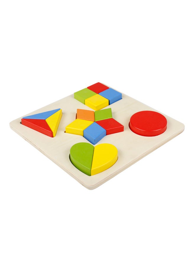 Children's Early Education Educational Wooden Toys Geometric Shape Puzzle Shape Matching Product Wholesale-Color:Shape Equal Division - Image 1