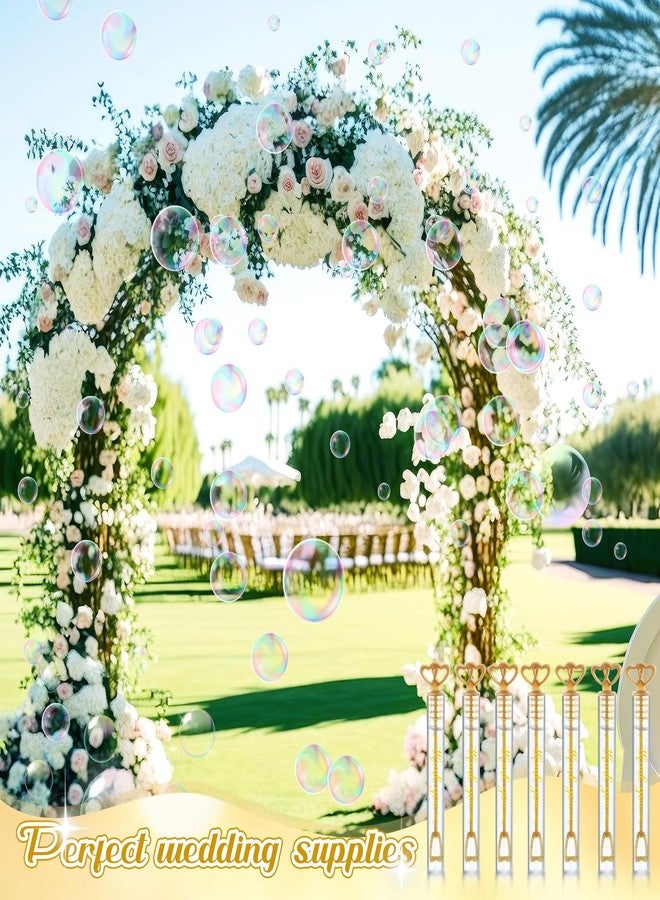 PullCrease 150 Pcs Bubble Wands Bulk for Wedding Party Mini Heart Wand with Bubble Solution for Wedding Bridal Showers Valentine Anniversary Graduation Birthday Supplies(Gold,Thank You) - Image 4