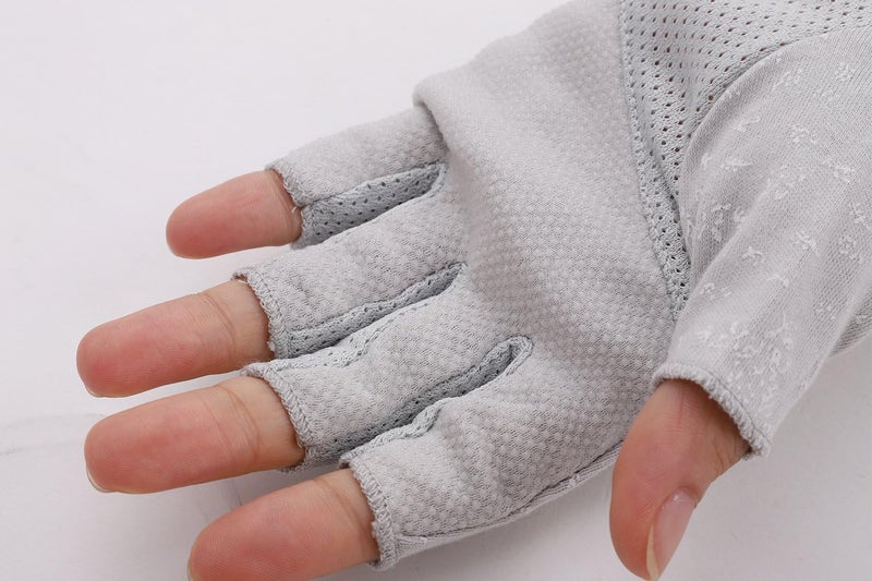 Ylucky Lightweight Summer Fingerless Gloves Men Women UV Sun Protection Driving Cotton Gloves Nonslip Touchscreen Gloves - Image 5
