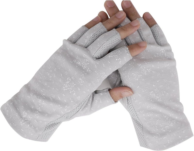 Ylucky Lightweight Summer Fingerless Gloves Men Women UV Sun Protection Driving Cotton Gloves Nonslip Touchscreen Gloves - Image 4
