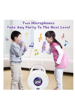 Excefore Kids Karaoke Machine with 2 Microphones, Karaoke Machine for Kids Age 4-12, Play Microphone for Kids Ages 3-5, Toddler Microphones Toy for Singing, Great Birthday Gift for Boys, Girls  - Image 3