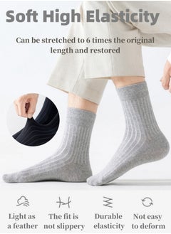 Lullaxx Lullaxx 5 Pairs of Men's Ultra - Soft, Breathable and Durable 100% Cotton Socks, Tailored for All - Day Comfort. Available in Numeric Sizes Ranging from 38 to 46, with a Regular Fit and Regular Thickness. Each Pack Contains 5 Pairs, Showcasing Stylish Vertical Stripes in Attractive Mix Colors. Perfect for Everyday Wear, Sports Activities and Casual Gatherings.  - Image 2