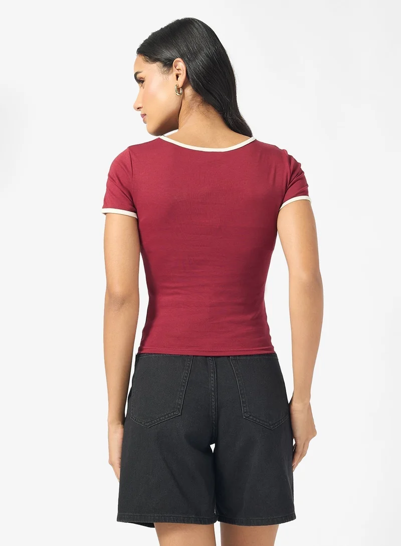 Ginger Ringer Detail T-shirt