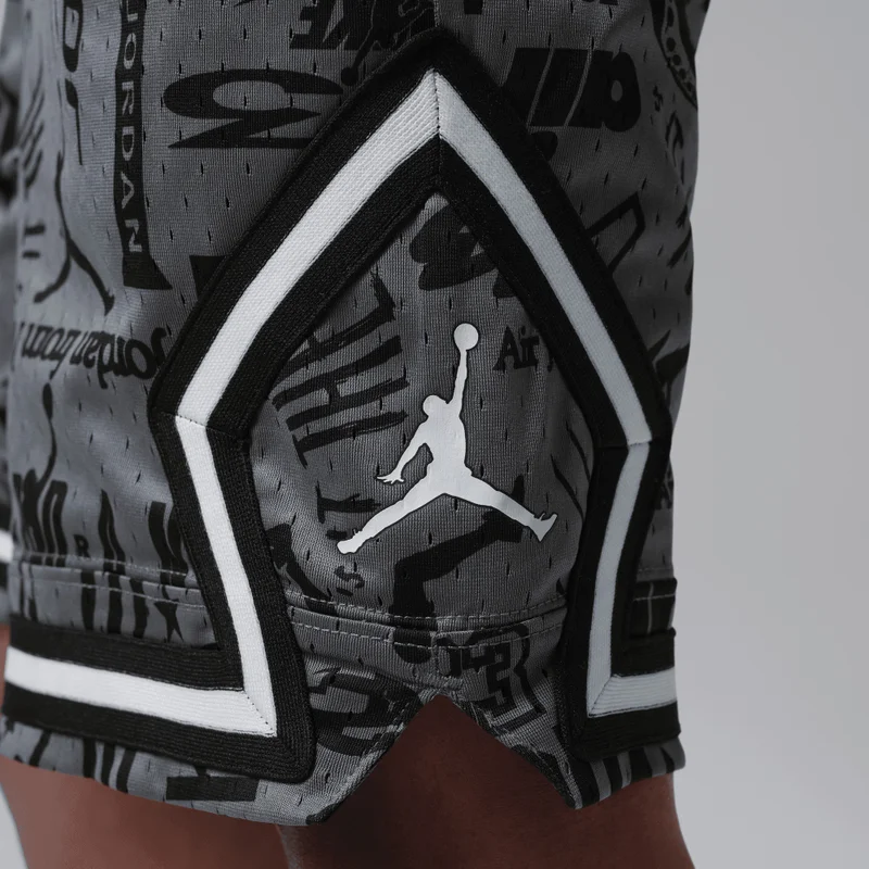 Jordan Grey Kids' Dri-FIT MJ Printed Basketball Shorts  | Best Price UAE