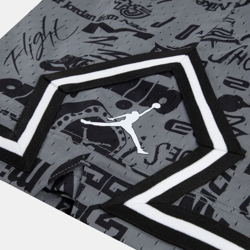 Jordan Grey Kids' Dri-FIT MJ Printed Basketball Shorts  | Best Price UAE
