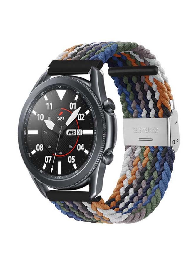 Perfii Adjustable Braided Solo Loop Band for Samsung Galaxy Watch3 45mm Multicolour - Image 2