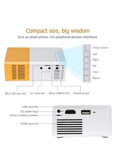 BORTONY Portable Mini Projector 1920x1080P Smart LED Projector for Cartoons Outdoor Movies 400 Lumens Remote Control Home Theater Cinema Video Projector with HDMI TF Card USB Interfaces  - Image 3