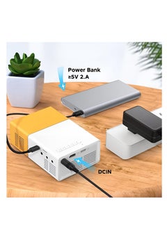 BORTONY Portable Mini Projector 1920x1080P Smart LED Projector for Cartoons Outdoor Movies 400 Lumens Remote Control Home Theater Cinema Video Projector with HDMI TF Card USB Interfaces  - Image 4