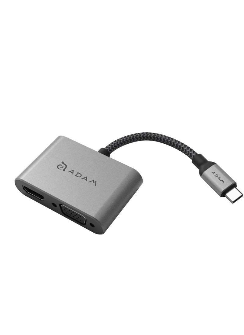 ADAM ELEMENTS Adam elements casa vh1 usb c to vga and hdmi  - Image 1
