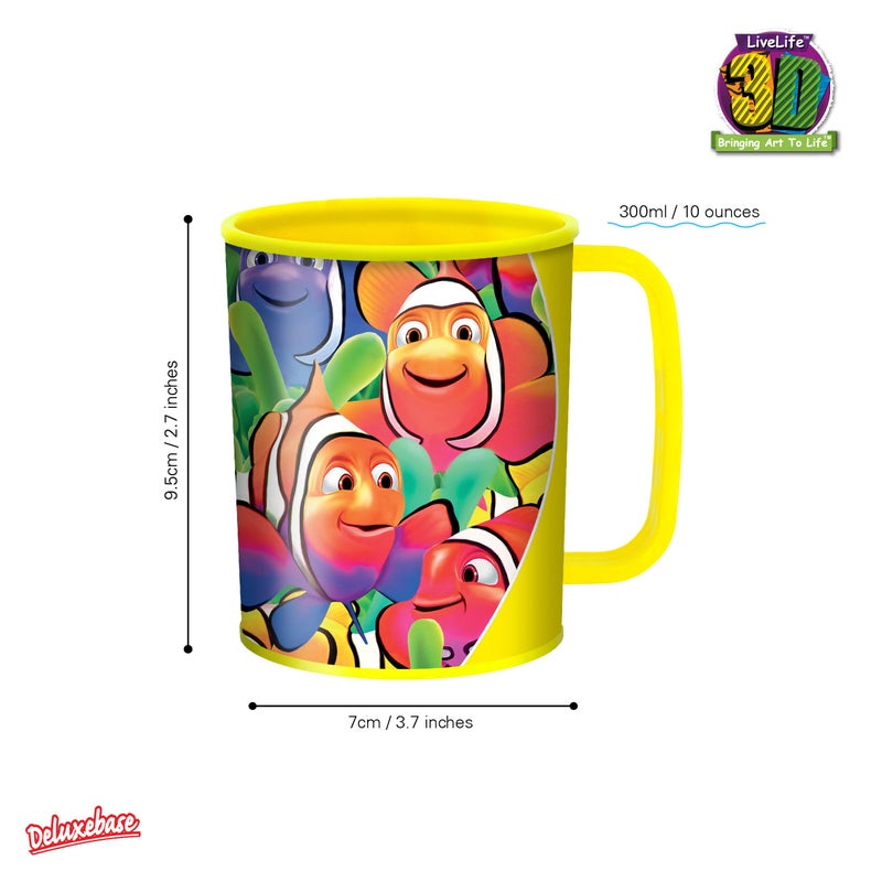 3D LiveLife Drinking Cup - Cute Clowns from Deluxebase. Lenticular 3D Clown Fish Plastic Tumbler, 10 fl oz BPA-Free Reusable Drinkware. Animal Themed Cup and Durable Party Favour Gift - Image 4