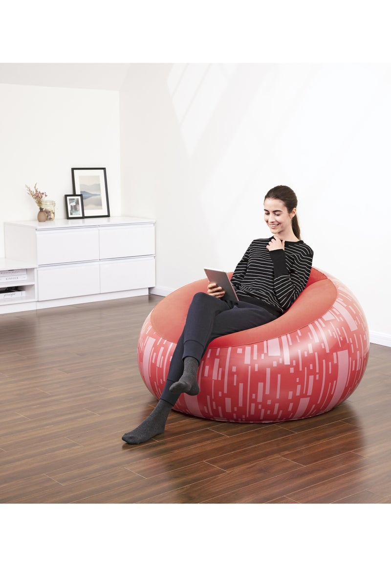 Bestway كرسي قابل للنفخ من بست واي بتصميم ناعم 112x112x66 سم، قطعة واحدة متنوعة (قد يختلف النمط واللون) | كرسي هوائي | كرسي قابل للنفخ للاستخدام الداخلي والخارجي - Image 2