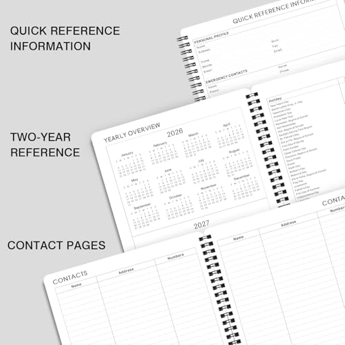 BooQool 2026 Planner - Calendar Planner 2026, 8" x 10", Jan. 2026 - Dec. 2026, 2026 Planner Weekly & Monthly, 12 Monthly Tabs, Improving Your Time Management Skill, Enterprise - Image 5