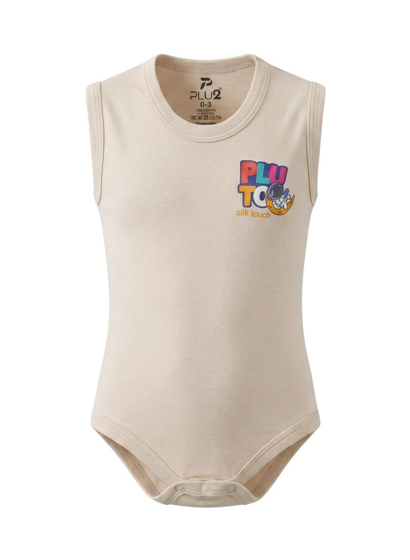 Pluto Pack of 6 Sleeveless 100% Cotton Bodysuits for Baby Boy - Image 2