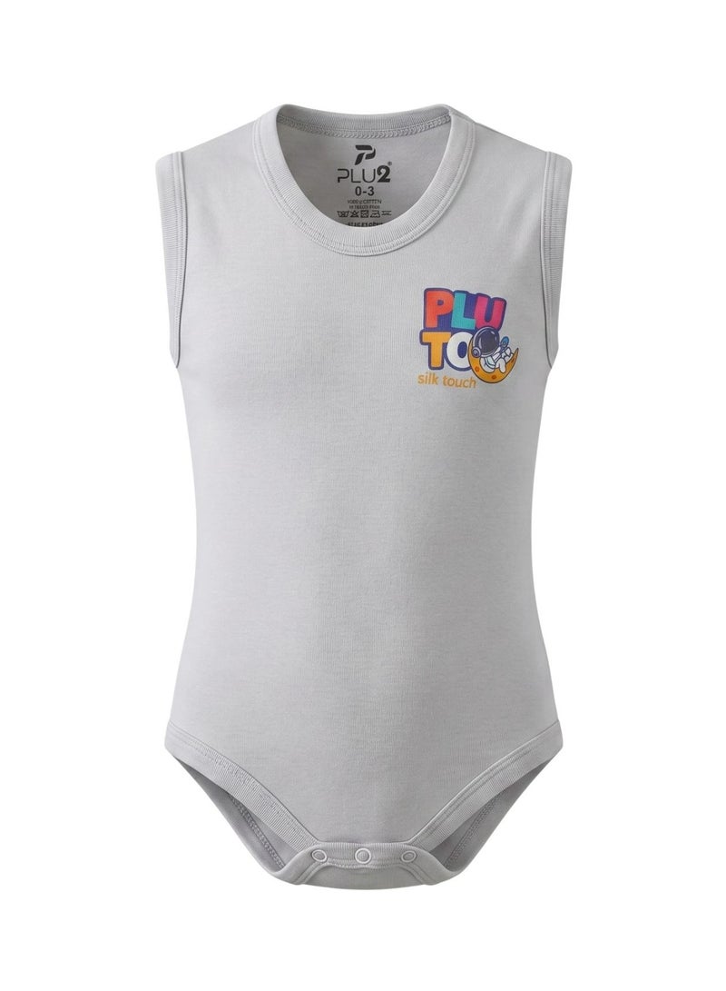 Pluto Pack of 6 Sleeveless 100% Cotton Bodysuits for Baby Boy - Image 4