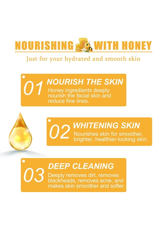 EELHOE - Honey Tearing Mask, Honey Mask, Oil Control Blackhead Remover Honey Tearing Peel Mask Off Dead Skin Clean Pores Peel Mask Dead Skin - Image 1