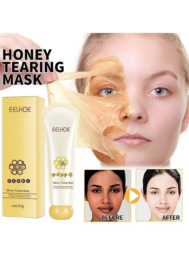 EELHOE - Honey Tearing Mask, Honey Mask, Oil Control Blackhead Remover Honey Tearing Peel Mask Off Dead Skin Clean Pores Peel Mask Dead Skin - Image 1