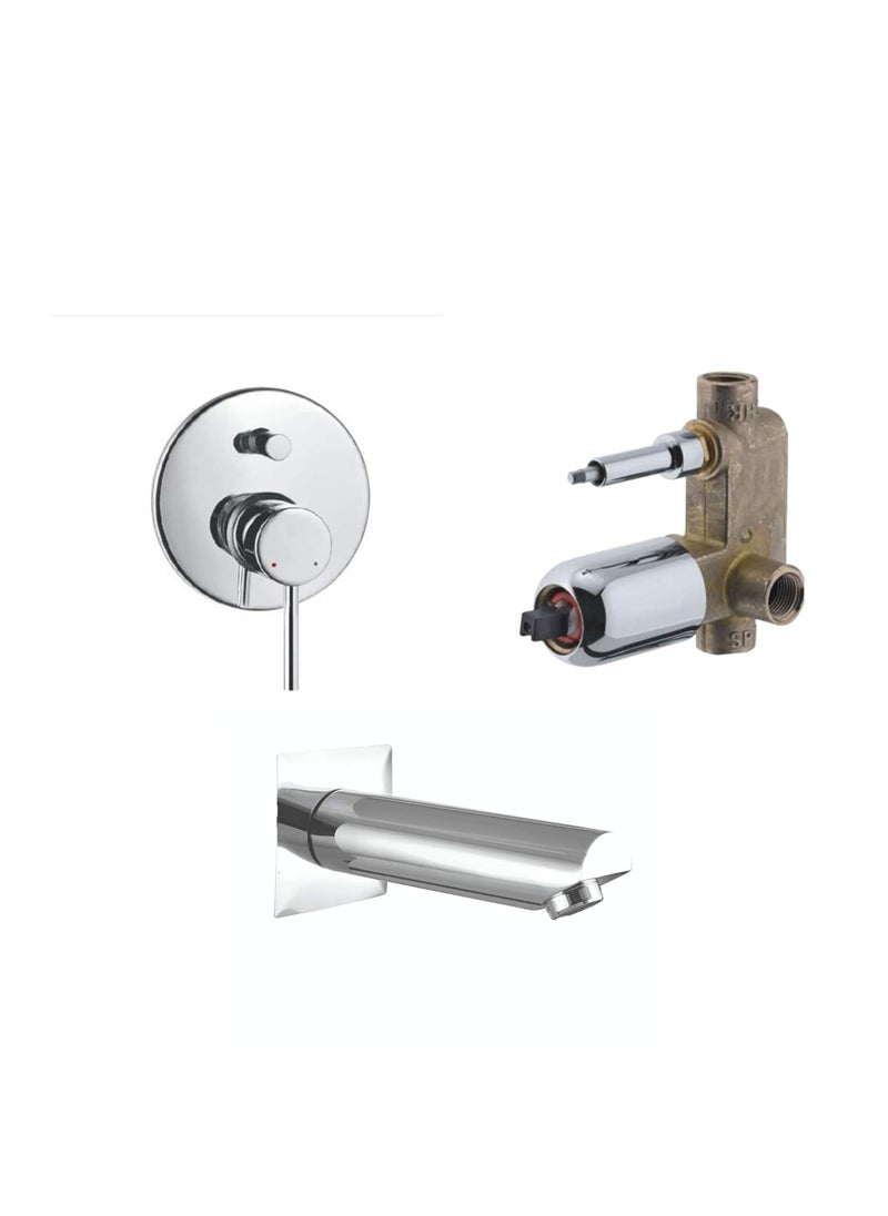 10X - 10X Brass Diverter with Wall Spout High Flow 40 MM DV4599 - Image 1