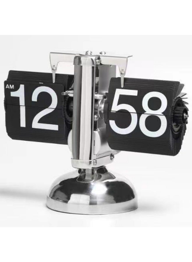 Wonderfully carved vintage small balance automatic -turning clock European living room table clock handicraft one-legged clock - Image 1