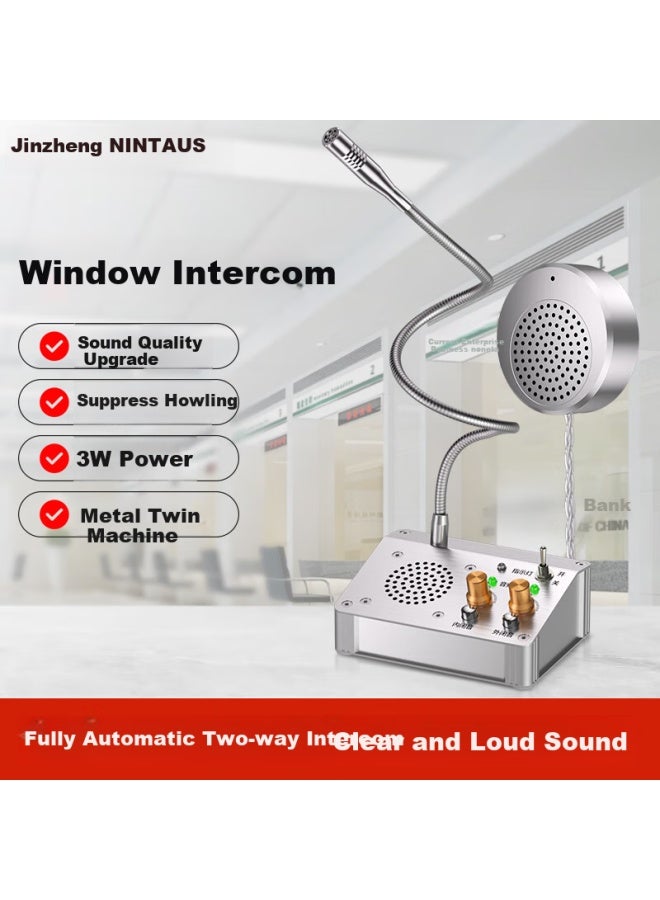 Nintaus Jt-x1816 Circular Two-way Intercom For Windows, Hoal Bank Counter Station Post Office Restaurant Shop Window Amplifier Dedicated Intercom Microphone - Image 1