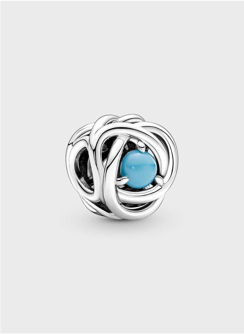 PANDORA Turquoise Blue Eternity Circle Charm  - Image 1