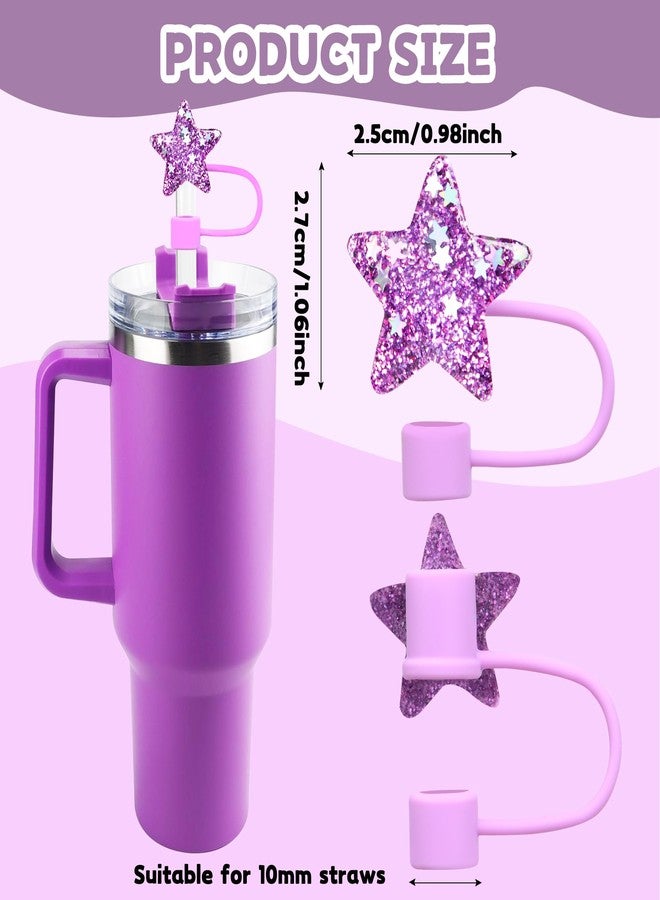 Inn Diary 6Pcs Star Straw Topper Covers for 30-40oz Tumbler, Silicone, Reusable, Dust and Spill Resistant, 6 Count - Image 2