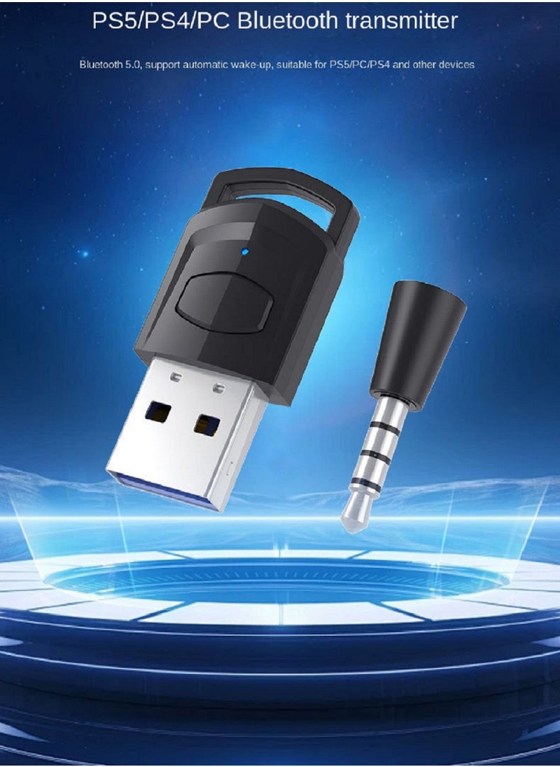 توبوولف TOPWOLF PS5 / PS4 / PC بلوتوث الصوت الارسال PC بلوتوث محول لا شيء استقبال سماعة رأس الحبل  - Image 2