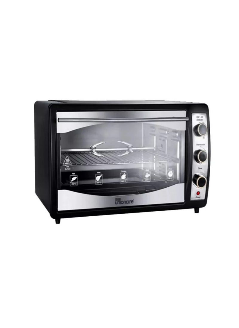 UNIONAIRE Electric Oven With Grill 48.0 L 1600.0 W MO48E-32    Black/Silver  - Image 1