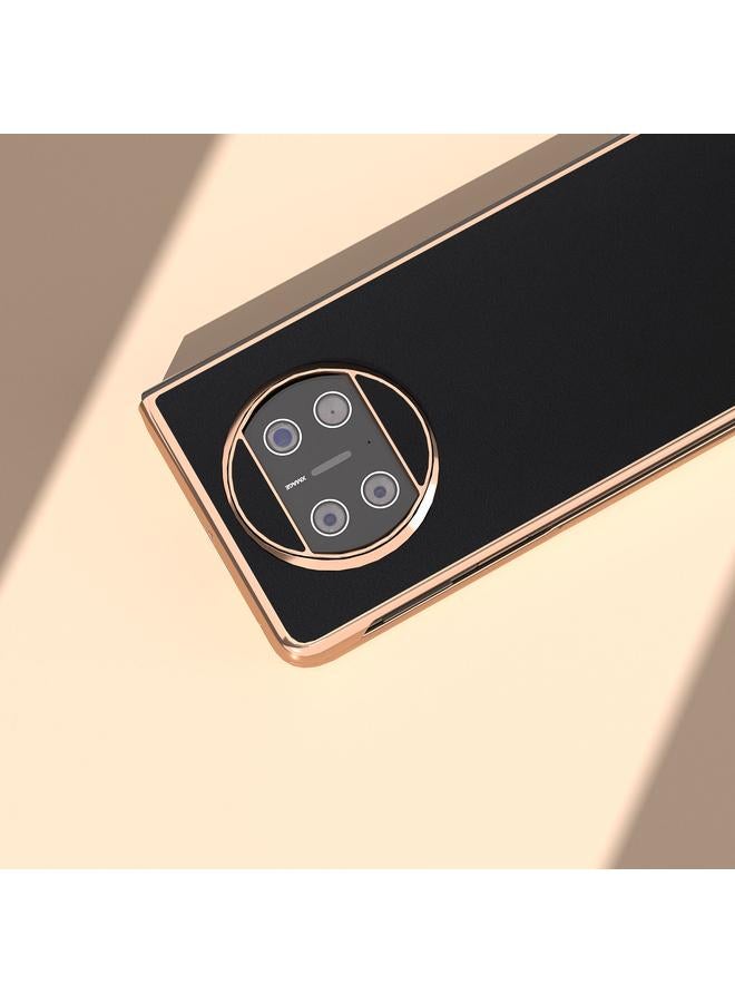 S-TOP Case For Huawei Mate X3 Genuine Leather Silk Series Nano Plating Phone Case - Image 4