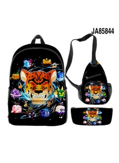 Blox Cartoon Backpack Three-piece Student School Bag 