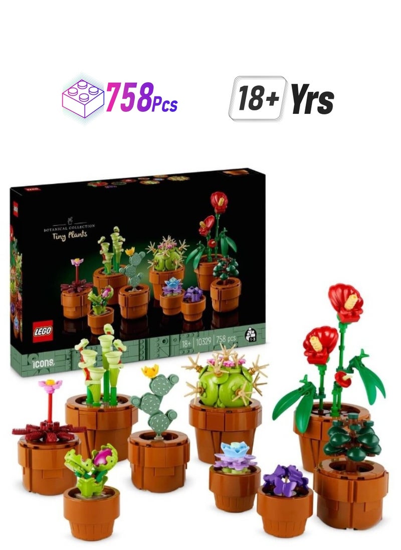 LEGO Icons Tiny Plants 10329 Building Toy Set (758 Pieces)  - Image 1