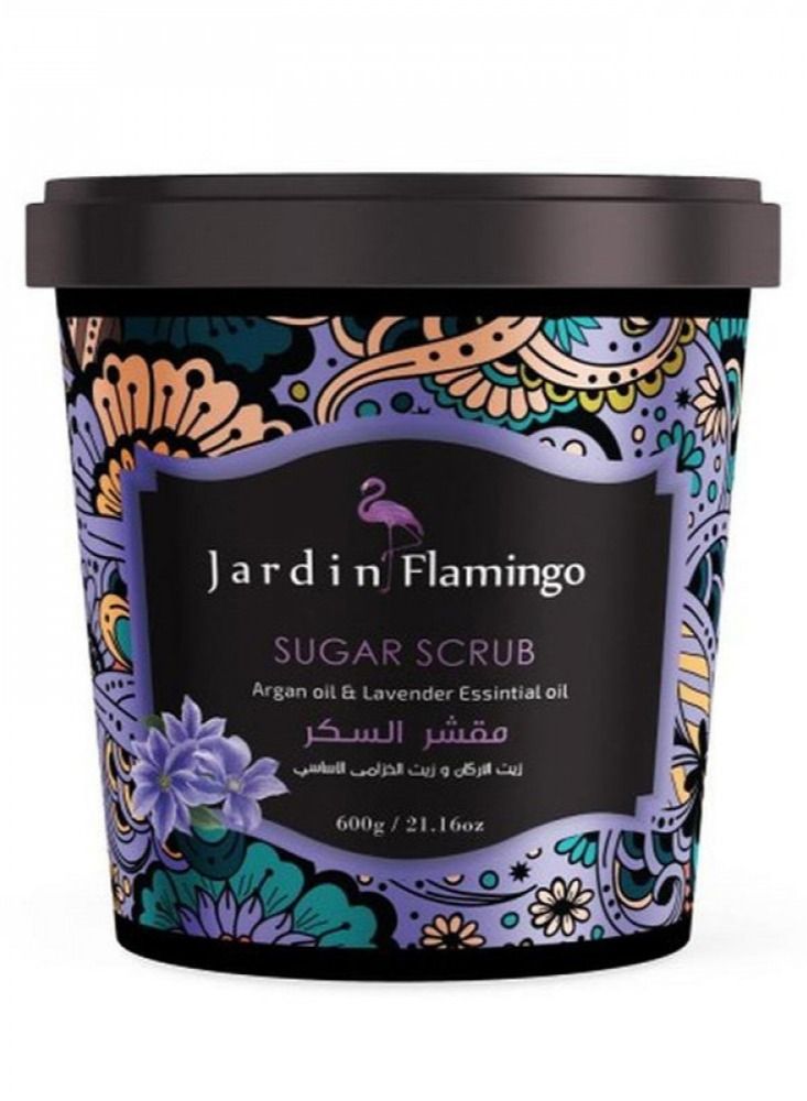 جاردين فلامنغو مقشر السكر بزيت الارجان وزيت الخزامى الاساسي من جاردن فلامينجو 600ج