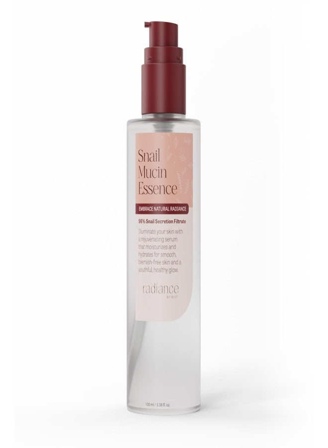 Radiance By Mist سيروم موكوس الحلزون المتألق مع قوة خلاصة موكوس الحلزون 96%، العناية بالبشرة الكورية مع حمض الهيالورونيك المرطب، سيروم كوري، 3.38 أونصة سائلة، 100 مل - Image 1