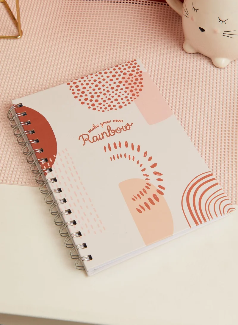 Back to school kit A5 Spiral Hardcover Notebook - Own Rainbow