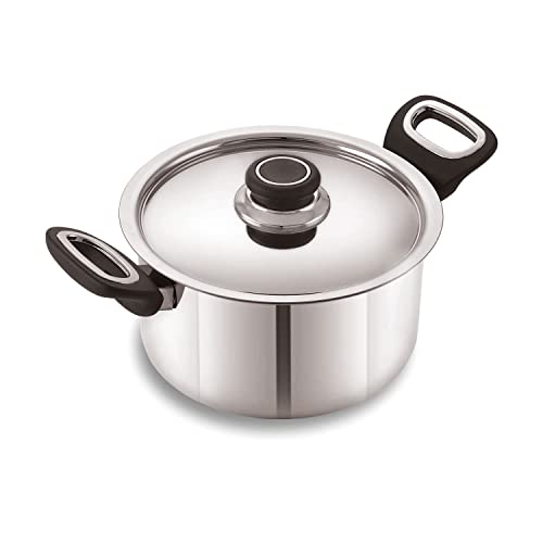Anjali FPCS16 Stainless Steel Fiesta Pro Casserole with Stainless Steel Lid 14 cm with Induction Base, 1350 ml - Image 3