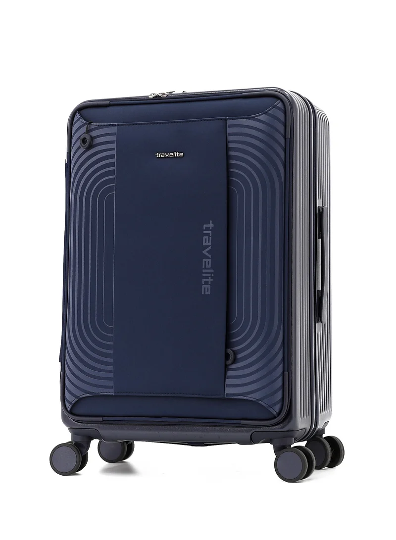 ترافلايت Travelite 4-Piece Hardside Luggage Set 28” Large, 24” Medium, 20” Carry-On + Makeup Bag, Polycarbonate (PC