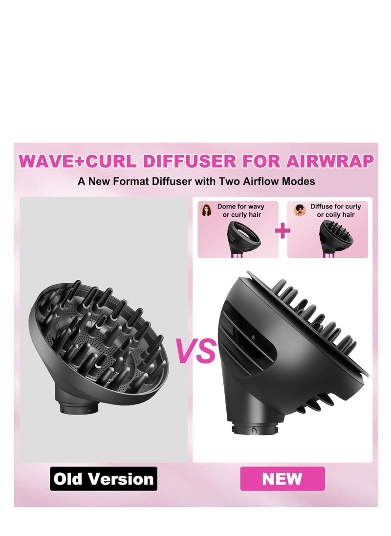 ماركة غير محددة - موزع Wave & Curl ل Dyson Airwrap - وضعان لتدفق الهواء لتجعيد الشعر المحدد والتموجات النطاطة ، متوافق مع Airwrap HS01 / HS05 ، ملحق موزع الشعر لتعزيز الملمس والتحكم في التجعد - Image 1
