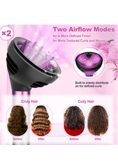Generic Wave & Curl Diffuser for Dyson Airwrap – Two Airflow Modes for Defined Curls & Bouncy Waves, Compatible with Airwrap HS01/HS05, Hair Diffuser Attachment to Enhances Texture & Controls Frizz  - Image 3